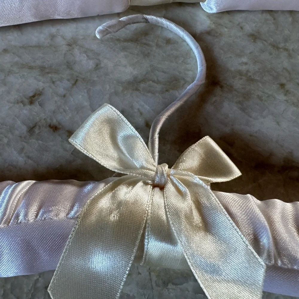 Elegant Satin baby Padded Hangers with Bows